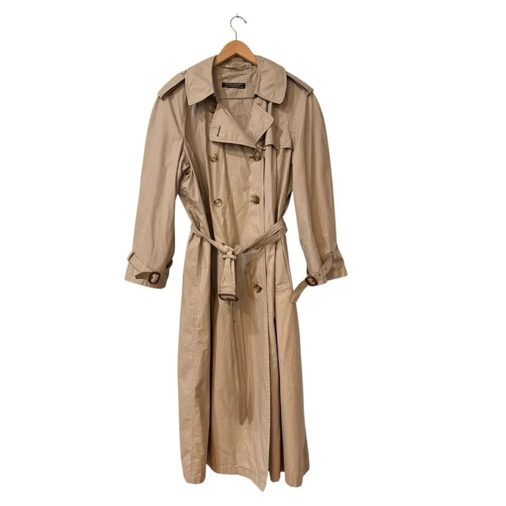 Brooks Brothers Vintage Made USA Long Belted Trench Coat Unisex Read